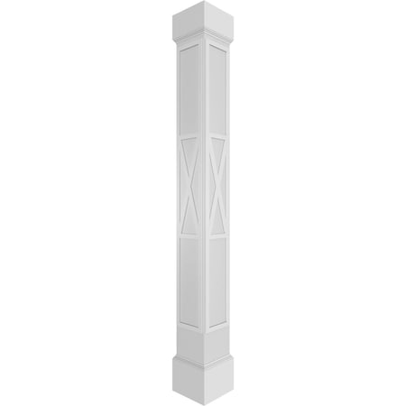 Craftsman Classic Square Non-Tapered X-Board Farmhouse Fretwork Column